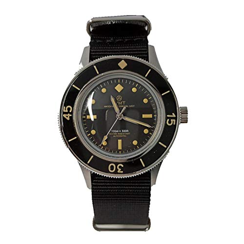 Walter Mitt Sea Wolf Automatik Schwarz Stahl NATO-Gewebe Militär Uhr Herren von Walter Mitt