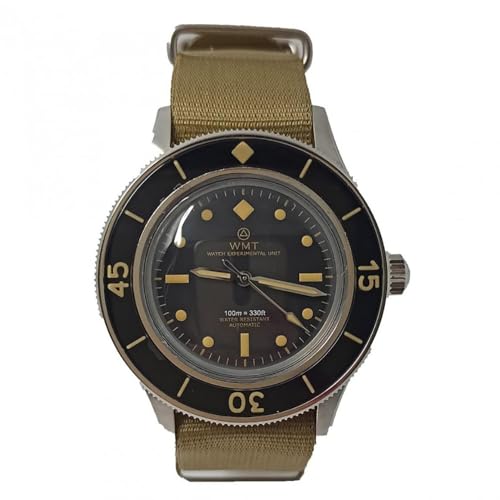 Walter Mitt Sea Wolf Sahara Automatik Stahl Gewebe Militär Schwarz Herren Armband Uhr von PIROIT