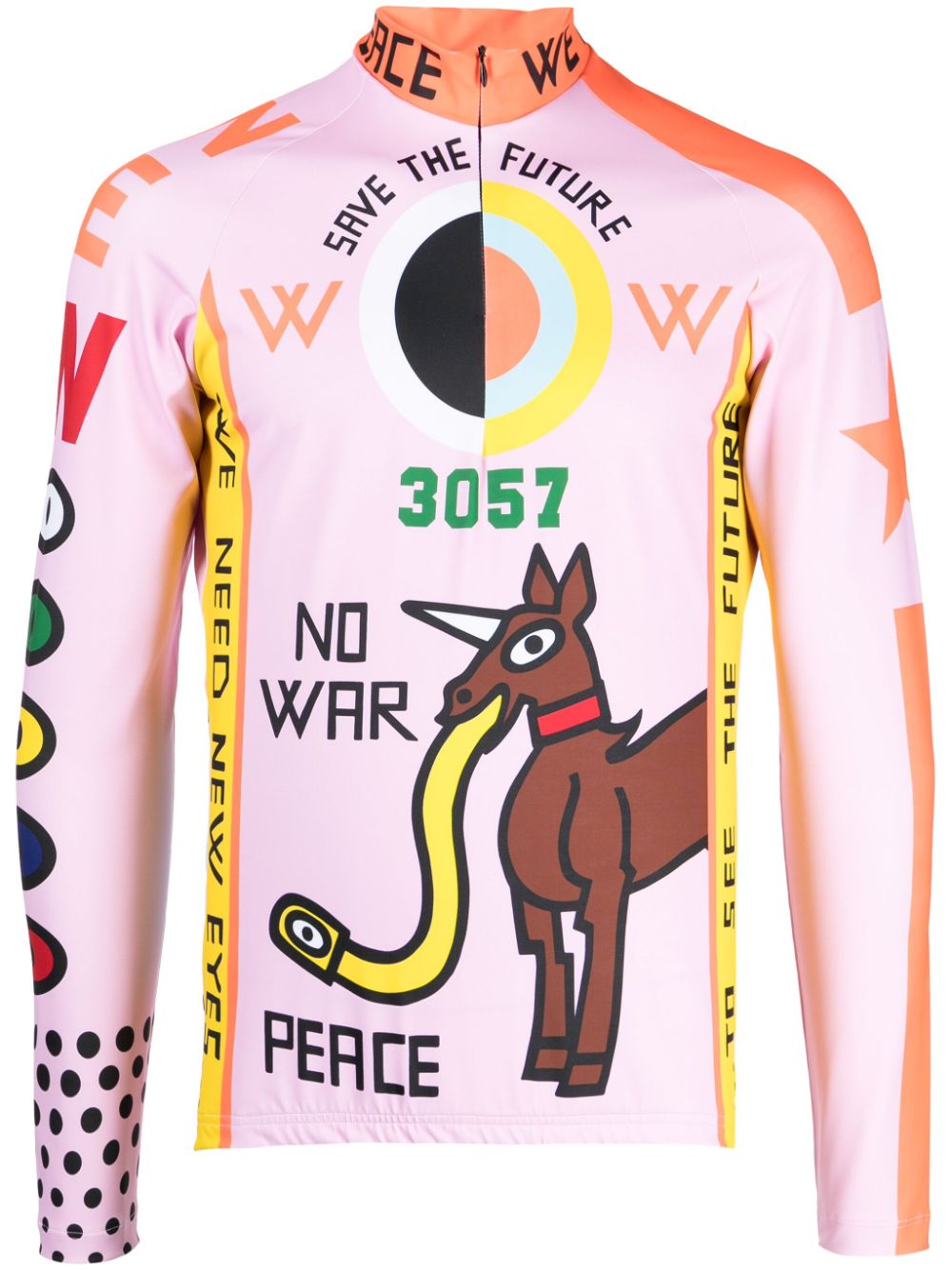 Walter Van Beirendonck 57 Oberteil mit Slogan-Print - Rosa von Walter Van Beirendonck