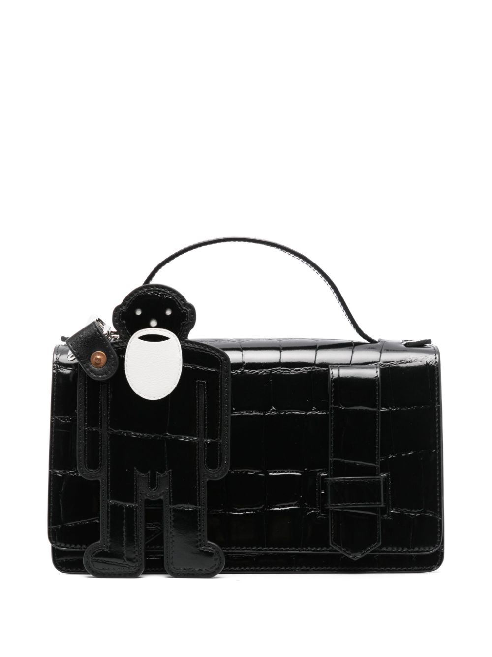 Walter Van Beirendonck Handtasche in Kroko-Optik - Schwarz von Walter Van Beirendonck