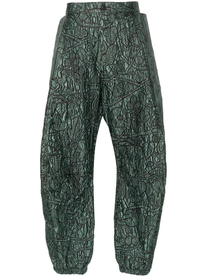 Walter Van Beirendonck Hose mit abstraktem Print - Grün von Walter Van Beirendonck