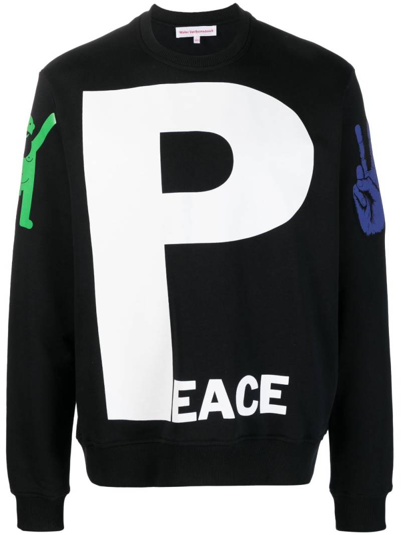 Walter Van Beirendonck Sweatshirt mit grafischem Print - Schwarz von Walter Van Beirendonck