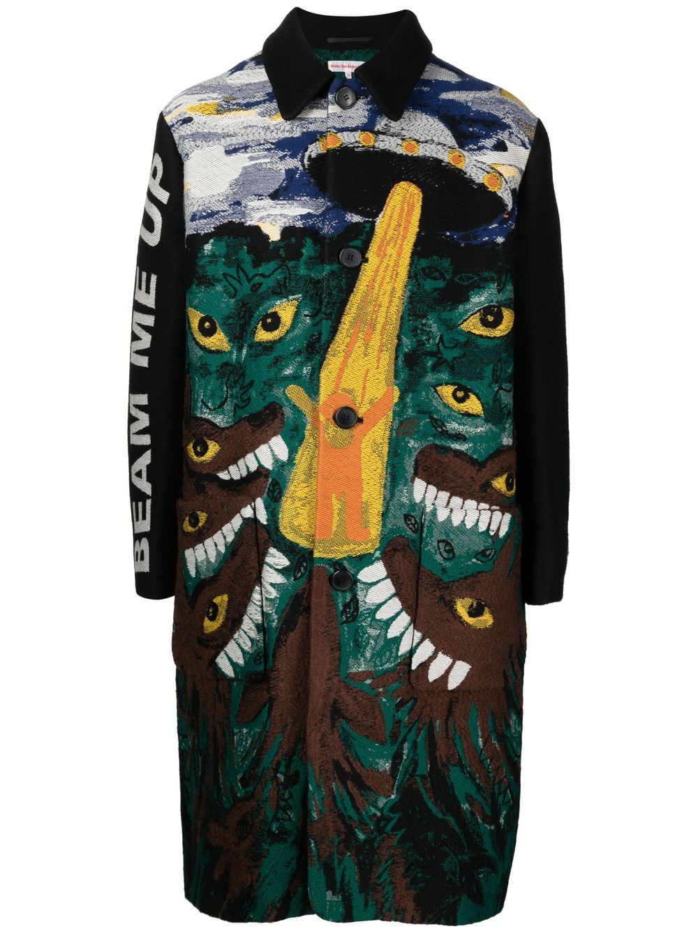 Walter Van Beirendonck Mantel mit grafischem Print - Schwarz von Walter Van Beirendonck