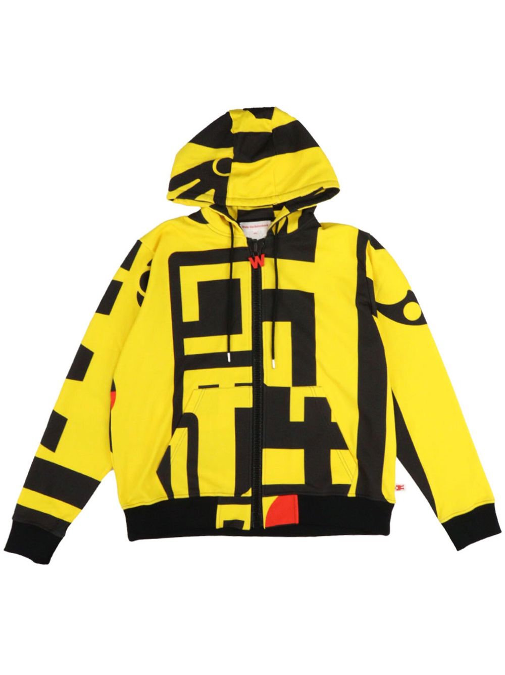 Walter Van Beirendonck Kapuzenjacke mit grafischem Print - Schwarz von Walter Van Beirendonck