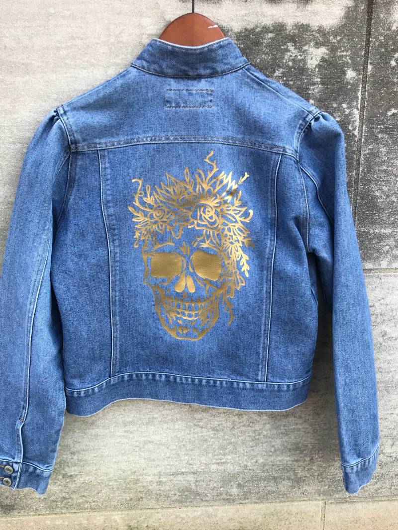 Goldene Totenkopf Jacke Goldene Totenkopf Jacke von WalterMundayClothing