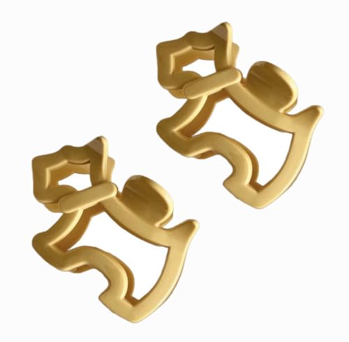 2 Stück Kleine Haarklammern für dickes Haar Und Dünnes Haar haarspangen damen starke Haarspangen Rutschfest Haarspangen Dicke Haare Klaue haarschmuck11# Gelber Hund von Waltonalice