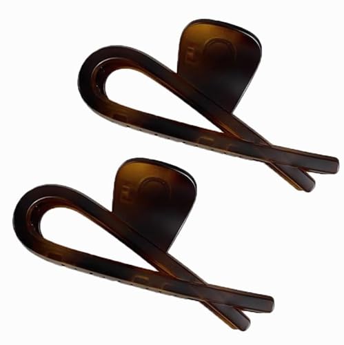 2 Stück große Haarklammern für dickes Haar Und Dünnes Haar haarspangen damen starke Haarspangen Rutschfest Haarspangen Dicke Haare Klaue haarschmuck15# Dunkelbraun von Waltonalice