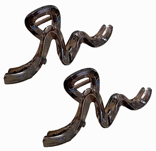 2 Stück große Haarklammern für dickes Haar Und Dünnes Haar haarspangen damen starke Haarspangen Rutschfest Haarspangen Dicke Haare Klaue haarschmuck18# Gewellte Klammer von Waltonalice