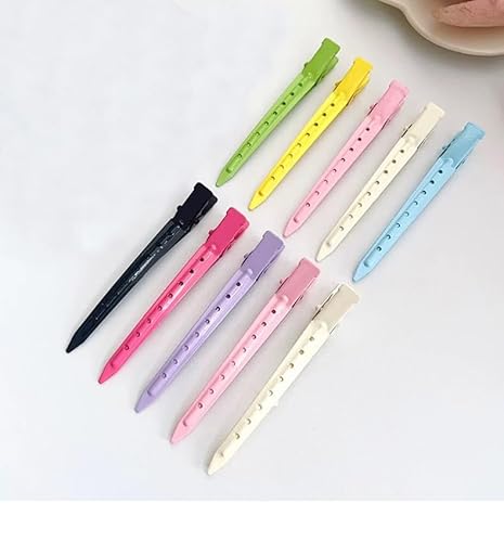 24 Stück EnteBill Haarspangen Haarklammern Damen Abteilklammern Haarspange Kunststoff Friseurbedarf Haarclips Rutschfestes Haarklammern für Salon Schneiden Stylen Farbe von Waltonalice