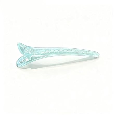 50 Stück EnteBill Haarspangen Haarklammern Damen Abteilklammern Haarspange Kunststoff Friseurbedarf Haarclips Rutschfestes Haarklammern für Salon Schneiden Stylen Durchscheinendes Blau von Waltonalice