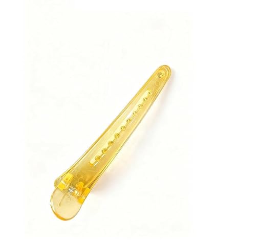 50 Stück EnteBill Haarspangen Haarklammern Damen Abteilklammern Haarspange Kunststoff Friseurbedarf Haarclips Rutschfestes Haarklammern für Salon Schneiden Stylen Durchscheinendes Orange von Waltonalice