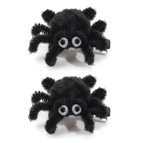 Haarspange mit Spinne Haarschmuck Haar Clip Halloween haarklammer für Mädchen Frauen Kinder Tier-Kopfschmuck Party Requisiten Lustige Haarspange Halloween DecorKleine Spinne2 Stück von Waltonalice