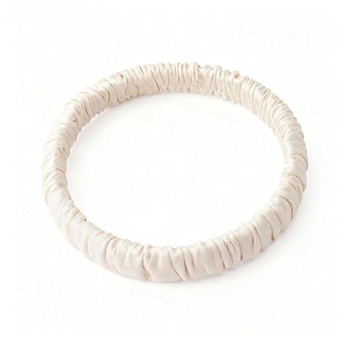 Maulbeerseide Haargummis elastische Haargummis 19 Momme Pferdeschwanz-Haargummis Haarbänder Haarschmuck Haargummi aus Seide scrunchies invisibobble silk scrunchie für Damen MädchenBeige von Waltonalice