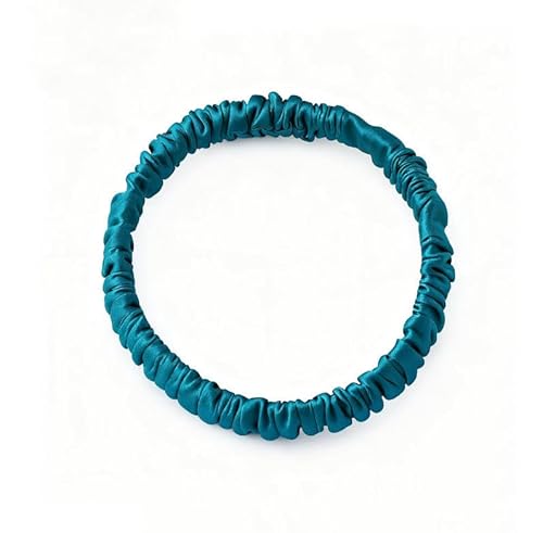 Maulbeerseide Haargummis elastische Haargummis 19 Momme Pferdeschwanz-Haargummis Haarbänder Haarschmuck Haargummi aus Seide scrunchies invisibobble silk scrunchie für Damen MädchenBlau von Waltonalice