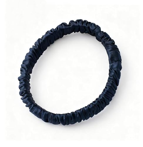 Maulbeerseide Haargummis elastische Haargummis 19 Momme Pferdeschwanz-Haargummis Haarbänder Haarschmuck Haargummi aus Seide scrunchies invisibobble silk scrunchie für Damen MädchenMarineblau von Waltonalice