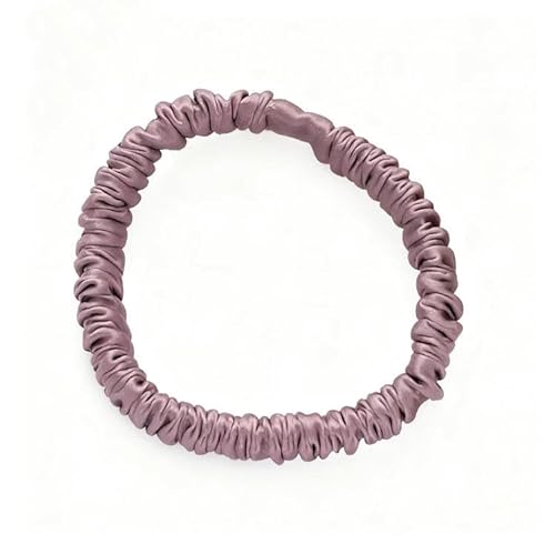 Maulbeerseide Haargummis elastische Haargummis 19 Momme Pferdeschwanz-Haargummis Haarbänder Haarschmuck Haargummi aus Seide scrunchies invisibobble silk scrunchie für Damen MädchenNude-Rosa von Waltonalice
