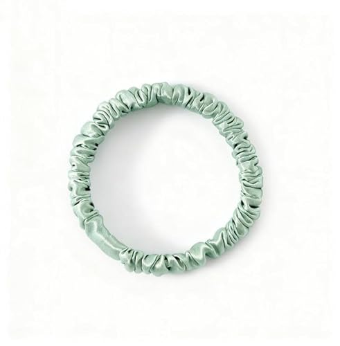 Maulbeerseide Haargummis elastische Haargummis 19 Momme Pferdeschwanz-Haargummis Haarbänder Haarschmuck Haargummi aus Seide scrunchies invisibobble silk scrunchie für Damen MädchenSeegrün von Waltonalice