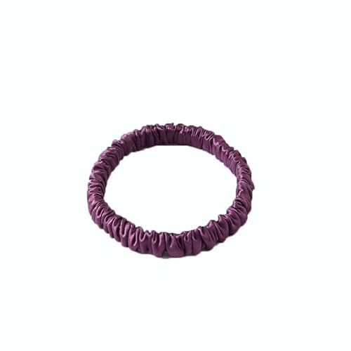 Maulbeerseide Haargummis elastische Haargummis 19 Momme Pferdeschwanz-Haargummis Haarbänder Haarschmuck Haargummi aus Seide scrunchies invisibobble silk scrunchie für Damen MädchenViolett von Waltonalice