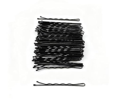 Waltonalice 100 Stück Haarnadeln Hair Pin Metall Wellenform Haarklammern Damen Haarschmuck Frisuren Hochsteckfrisuren Zubehör Haarnadeln für Hochzeitsfrisuren Friseursalon gewellt in Schwarz 5.5cm von Waltonalice