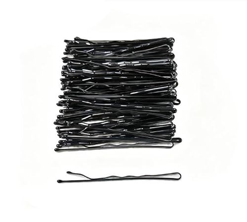 Waltonalice 100 Stück Haarnadeln Hair Pin Metall Wellenform Haarklammern Damen Haarschmuck Frisuren Hochsteckfrisuren Zubehör Haarnadeln für Hochzeitsfrisuren Friseursalon gewellt in Schwarz 5cm von Waltonalice