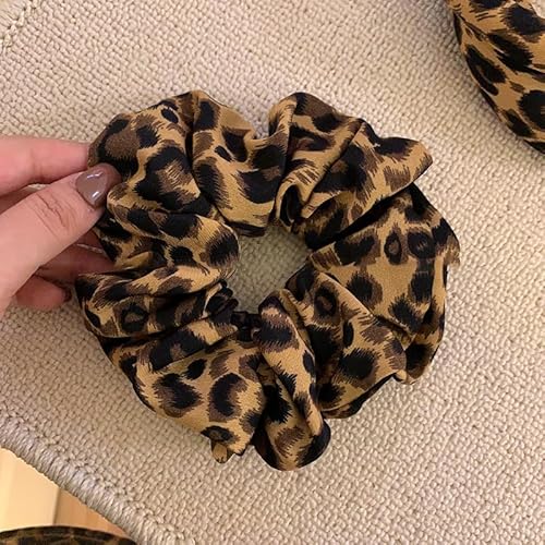 Waltonalice 2 Stück Haargummis für Damen Leopard Haargummis Pferdeschwanzhalter Breite Rand Scrunchie Haarschmuck elastische Haarbänder Dunkles Leopardenmuster-Haarband Waltonalice 2 Stück Haargummis für Damen Leopard Haargummis Pferdeschwanzhalter Breite Rand Scrunchie Haarschmuck elastische Haarbänder Dunkles Leopardenmuster-Haarband von Waltonalice