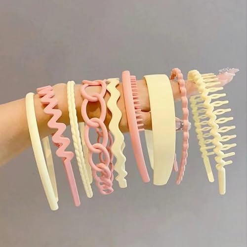Waltonalice 9 Stück Haarreifen Haarband Damen Elastisches Haarbänder Zickzack Haarreif Kunststoff-Kopfband Hair Hoop für Frauen Mädchen haarreifen für Sport Yoga Make-up Waschen Rosa + Weiß Waltonalice 9 Stück Haarreifen Haarband Damen Elastisches Haarbänder Zickzack Haarreif Kunststoff-Kopfband Hair Hoop für Frauen Mädchen haarreifen für Sport Yoga Make-up Waschen Rosa + Weiß von Waltonalice