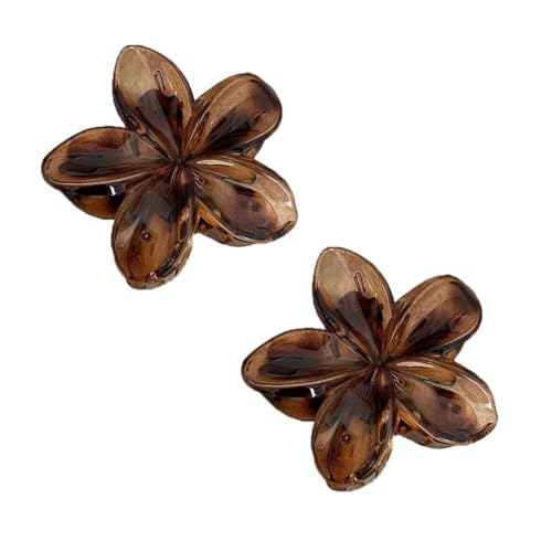 Waltonalice Blumen Haarklammer Haarspangen Damen Haarspange Blume Bunt blumenklammern Klein Hawaii Haarspange haare blumen klammer für Hochzeit Strand Party Pool Urlaub 2# 2 Stück von Waltonalice