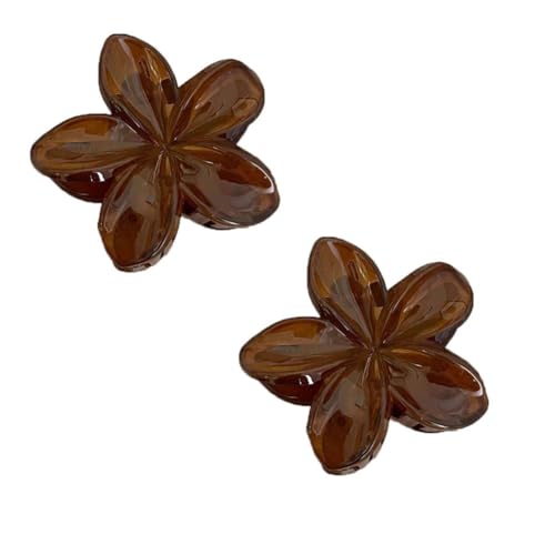 Waltonalice Blumen Haarklammer Haarspangen Damen Haarspange Blume Bunt blumenklammern Klein Hawaii Haarspange haare blumen klammer für Hochzeit Strand Party Pool Urlaub 4# 2 Stück von Waltonalice