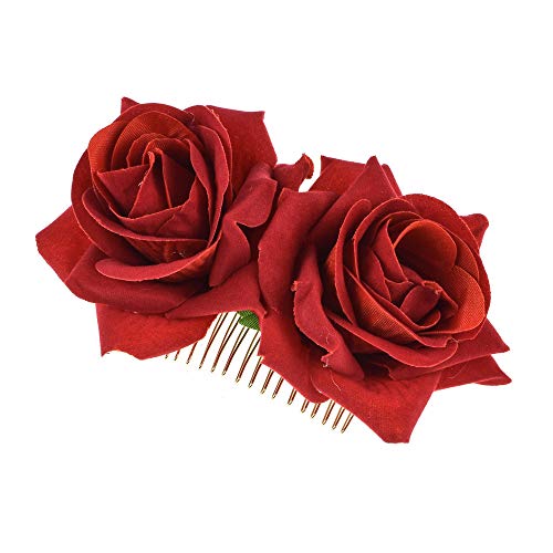 Waltonalice Einsteckkamm Rose Hochzeit Haarschmuck Braut Haarspangen Haarnadel Damen Flamenco Tänzerin Haarschmuck für Hochzeit Verlobung Abschlussball Party Rot 1 Stück Waltonalice Einsteckkamm Rose Hochzeit Haarschmuck Braut Haarspangen Haarnadel Damen Flamenco Tänzerin Haarschmuck für Hochzeit Verlobung Abschlussball Party Rot 1 Stück von Waltonalice