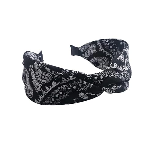 Waltonalice Haarreifen Damen Verknotet Stirnband mit Schleifen Vintage Haarreif elastische Stirnbänder Boho Breite Haarbänder headband Haarschmuck Rutschfest Haarreifen für Frauen Mädchen #16 von Waltonalice