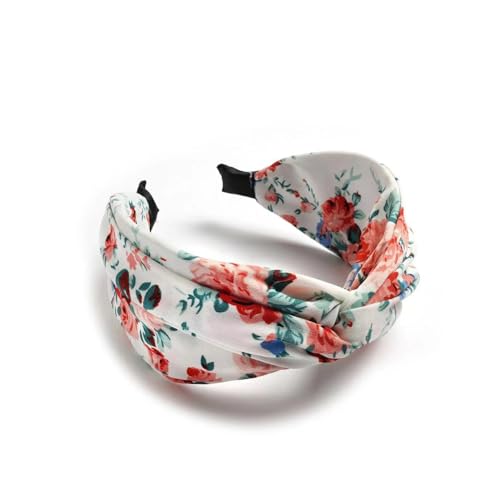 Waltonalice Haarreifen Damen Verknotet Stirnband mit Schleifen Vintage Haarreif elastische Stirnbänder Boho Breite Haarbänder headband Haarschmuck Rutschfest Haarreifen für Frauen Mädchen #20 von Waltonalice