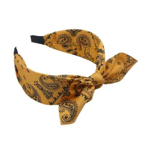 Waltonalice Haarreifen Damen Verknotet Stirnband mit Schleifen Vintage Haarreif elastische Stirnbänder Boho Breite Haarbänder headband Haarschmuck Rutschfest Haarreifen für Frauen Mädchen #46 von Waltonalice