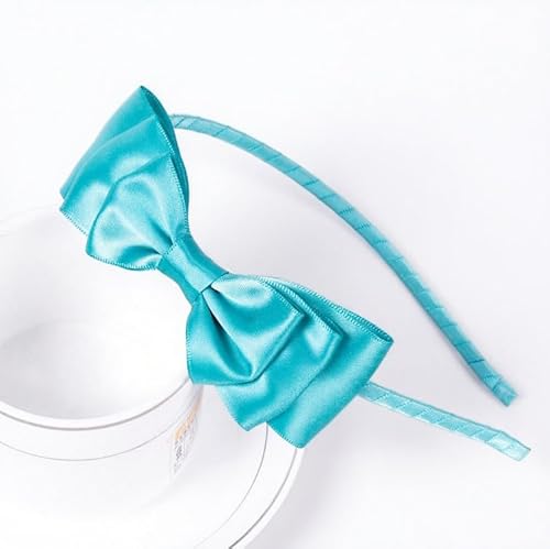 Waltonalice Haarreifen mit Schleife Stirnbänder Haarbänder französische Schleife Stirnband Haarreifen Bunt Satin Haarband Stirnbänder Anti-Rutsch Kopfbedeckung für Damen Grün 2 Stück von Waltonalice