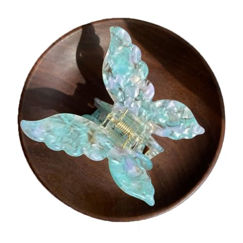 Waltonalice Haarspangen Damen Haarklauenclips Glitzer Schmetterling Haarspangen Dickes Kunststoff Haarkrallen rutschfeste Klammern Kleine Haarklammern für Damen Mädchen Frisches Blau 9.99 von Waltonalice