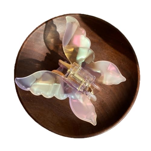 Waltonalice Haarspangen Damen Haarklauenclips Glitzer Schmetterling Haarspangen Dickes Kunststoff Haarkrallen rutschfeste Klammern Kleine Haarklammern für Damen Mädchen Meerjungfrauenrosa 9.99 von Waltonalice