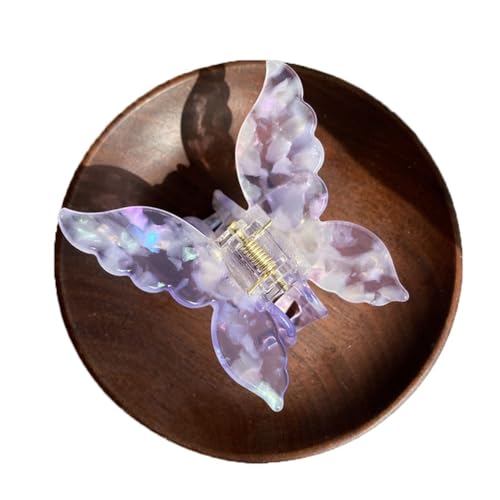 Waltonalice Haarspangen Damen Haarklauenclips Glitzer Schmetterling Haarspangen Dickes Kunststoff Haarkrallen rutschfeste Klammern Kleine Haarklammern für Damen Mädchen Traumhaftes Violett 9.99 von Waltonalice