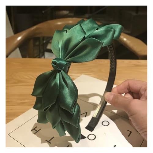 Waltonalice Schleifen-Stirnband Schleife Haarschleife Haarreif Mädchen Haar-Accessoires Weihnachts-Stirnband französisches Schleifen-Design für Halloween Weihnachten Party Cosplay Grün 3 Stück von Waltonalice