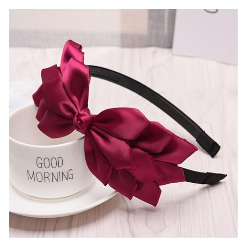 Waltonalice Schleifen-Stirnband Schleife Haarschleife Haarreif Mädchen Haar-Accessoires Weihnachts-Stirnband französisches Schleifen-Design für Halloween Weihnachten Party Cosplay Violett 1 Stück von Waltonalice