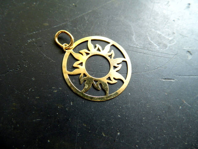 Anhänger, Sterlingsilber, Vergoldet, Sonne, Filigran, Groß, Freude, Schmuck Anhänger, Sterlingsilber, Vergoldet, Sonne, Filigran, Groß, Freude, Schmuck von WaltrautvonRoda