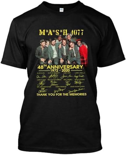 Mash 4077 48Th Anniversary 1972-2020 Signature Thank You Unisex T-Shirt Black Mens Tops Casual Black XL Mash 4077 48Th Anniversary 1972-2020 Signature Thank You Unisex T-Shirt Black Mens Tops Casual Black XL von Wamake