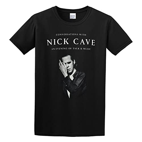 Nick Cave Conversations with Nick CaveCasual Round Neck T Shirt Black 3XL von Wamake