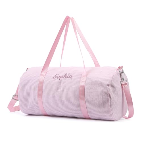 Personalisierte Reisetasche mit Namen – Faltbare Sporttasche Handgepäck für Damen Herren, wasserdichte Weekender Reisetasche groß, Geschenk für Frauen Männer Urlaub Sport Schwimmbad (Stil 7) von Wamantic