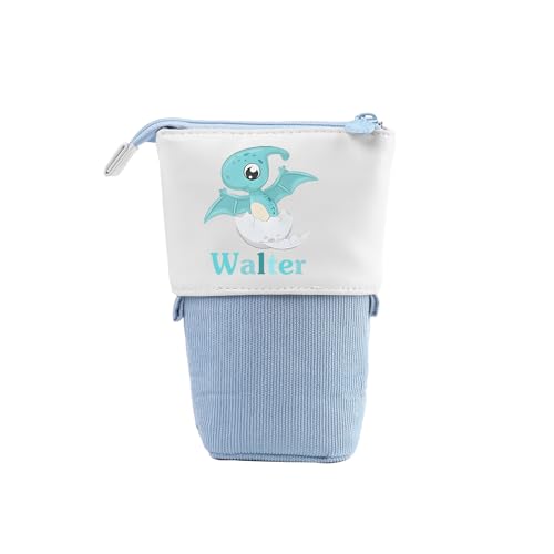 Wamantic Personalisierte Federmäppchen Teleskopisch Mäppchen für Mädchen Federmäppchen Reißverschluss Jungen Ständer Bleistifthalter mit Namen Stifteköcher Schulbedarf (Stil-12) von Wamantic