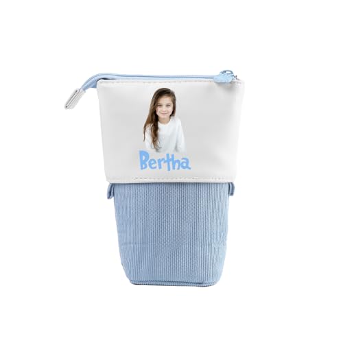 Wamantic Personalisierte Federmäppchen Teleskopisch Mäppchen für Mädchen Federmäppchen Reißverschluss Jungen Ständer Bleistifthalter mit Namen Stifteköcher Schulbedarf (Stil-13) von Wamantic