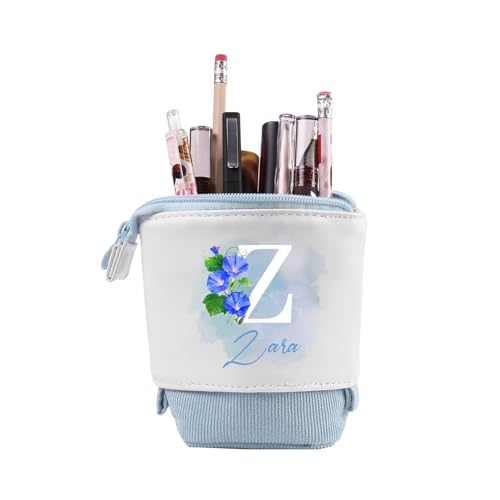 Wamantic Personalisierte Federmäppchen Teleskopisch Mäppchen für Mädchen Federmäppchen Reißverschluss Jungen Ständer Bleistifthalter mit Namen Stifteköcher Schulbedarf (Stil-6) von Wamantic