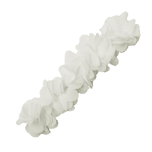 1 Stück Baby Haarband Floral Elastische Stirnband Perle Strass Baby Mädchen Stirnbänder Haarband Baby Taufe Neugeborene Kleinkind Haarschmuck Babyzubehör Haarschmuck für Baby Dusche,Creme A von Wambere