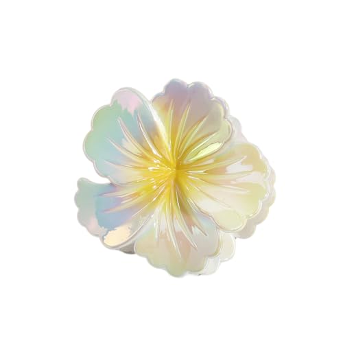 1 Stück Bunte Farbverläufe Blumenhaarnadel Damen Blumen Haarklammern Rutschfeste Haarschmuck Krallenclip Haarnadel Haarspangen Frauen Kopfbedeckung Haarclips für Tägliches Tragen,Gelb von Wambere