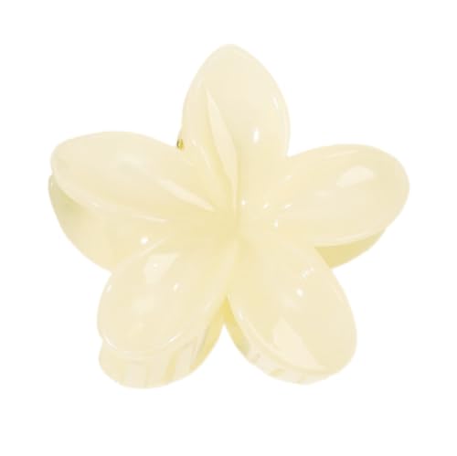 1 Stück Damen Blumen Haarklammern Blumenhaarnadel Haarspangen Haarclips Krallenclip Rutschfeste Kunststoff Haarnadel Haarschmuck Kopfbedeckung für Frauen Mädchen für Tägliches Tragen,Gelb von Wambere