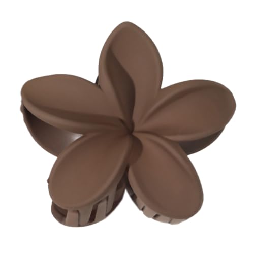 1 Stück Damen Blumen Haarklammern Blumenhaarnadel Haarspangen Haarclips Krallenclip rutschfeste Kunststoff Haarnadel Kopfbedeckung Haarschmuck für Frauen Mädchen für Tägliches Tragen,Braun von Wambere