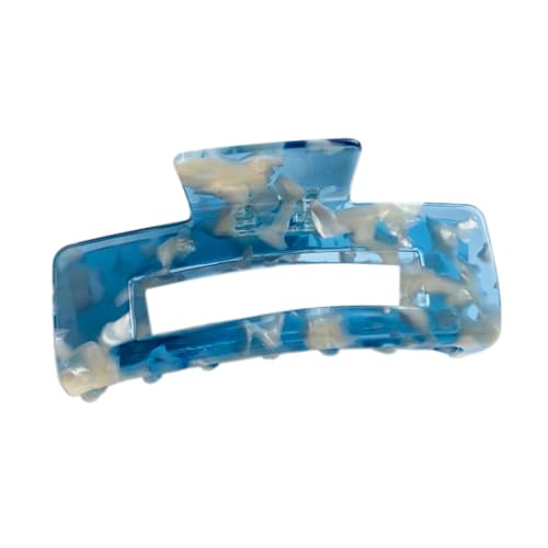 1 Stück Damen Haarklammern Groß Acetat Haarklauenclip Haarspangen für Dickes Haar Rutschfestes Haar Jaw Clips Kopfbedeckung Haarschmuck Haarstyling Zubehör für Frauen Mädchen,Blau A von Wambere